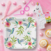 ハチドリ ペーパープレート (パーティー)