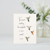 ハチドリ ポストカード (スタンド正面)