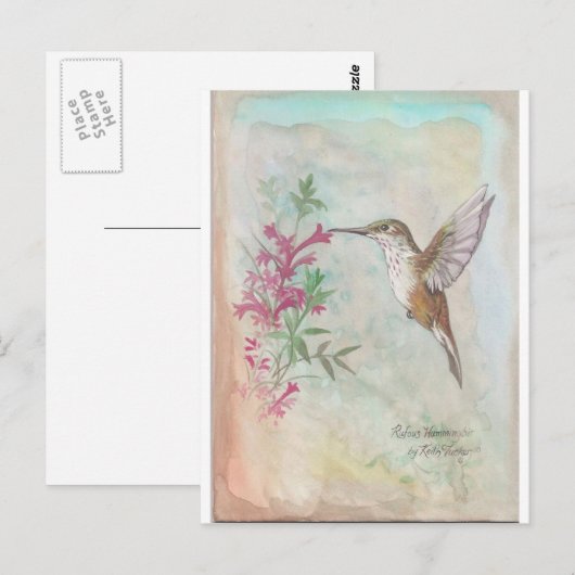 ハチドリ ポストカード (正面/裏面)