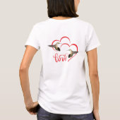 ハチドリ ラブハート Tシャツ (裏面)