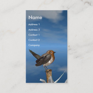 ハチドリ/ロビンレッド胸モノグラム 名刺