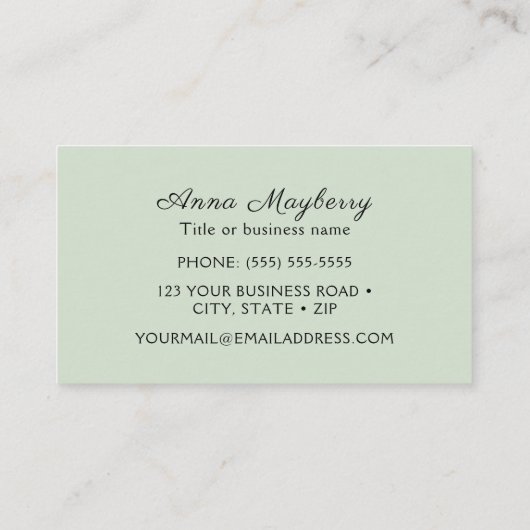 ハチドリ 名刺 (裏面)