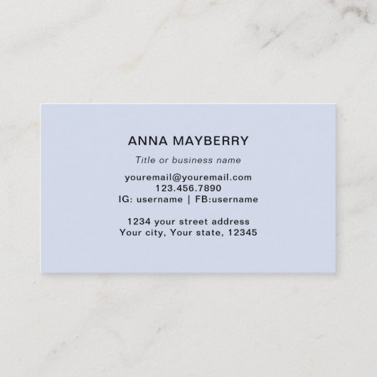 ハチドリ 名刺 (裏面)