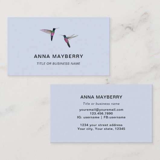 ハチドリ 名刺 (正面/裏面)