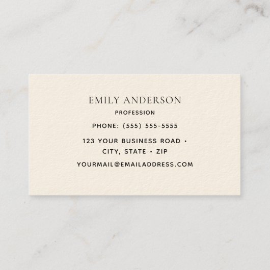 ハチドリ  名刺 (裏面)