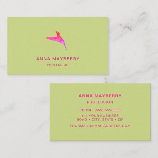 ハチドリ 名刺 (正面/裏面)