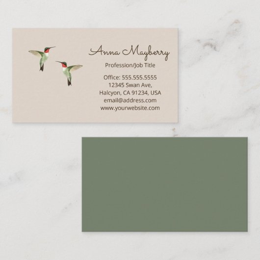 ハチドリ 名刺 (正面/裏面)