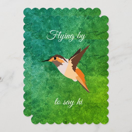 ハチドリ 招待状 (正面/裏面)