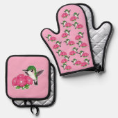 ハチドリ 鍋つかみ&鍋敷きセット (正面/裏面)