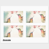 ハチドリ 長方形シール (シート)