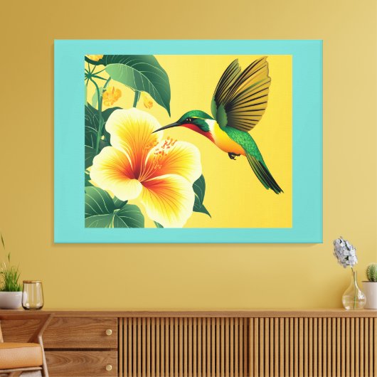 ハチドリ#1 キャンバスプリント (インサイチュ (リビング))