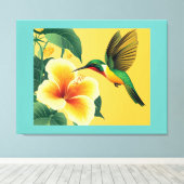 ハチドリ#1 キャンバスプリント (インサイチュ (ウッドフロア))