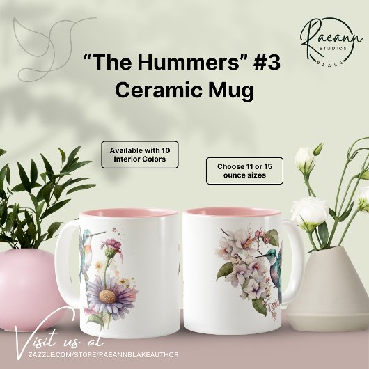 ハチドリ (#3) ハチドリ 陶器マグカップ ツートーンマグカップ