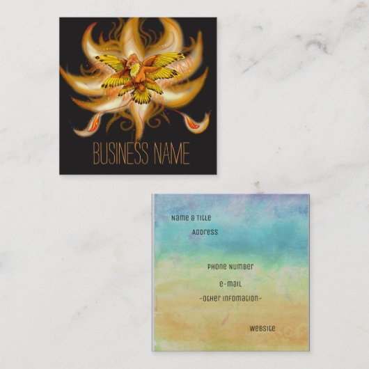 ハチドリPheonix スクエア名刺 (正面/裏面)