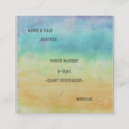 ハチドリPheonix スクエア名刺 (裏面)