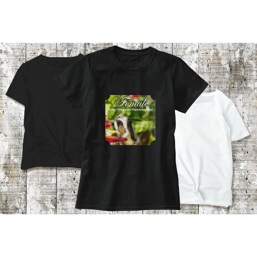 ハチドリTシャツ フィーダーに止まる Tシャツ