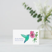 ハチバードピンクペチュニアフラワーハーバーリスト 名刺 (スタンド正面)