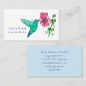 ハチバードピンクペチュニアフラワーハーバーリスト 名刺 (正面/裏面)