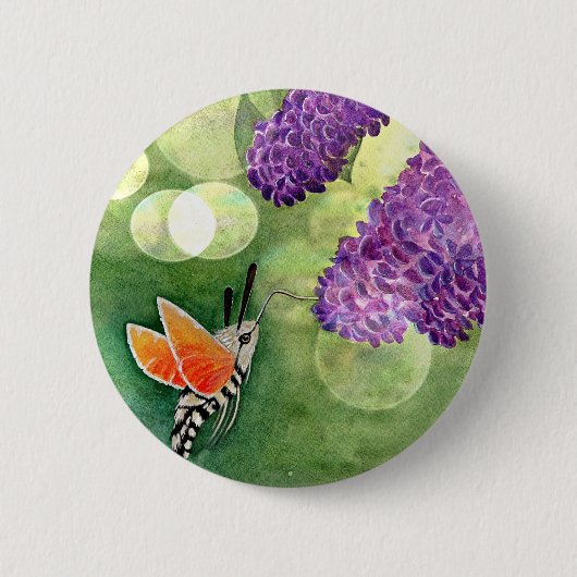 ハチバードホークとライラック 缶バッジ (正面)