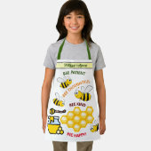 ハチパーソナライズされた蜂と蜂蜜キッズ エプロン (インサイチュ)