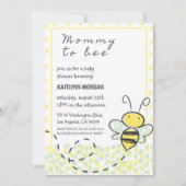 ハチベビーシャワー招待状男女兼用黄 招待状 (正面)