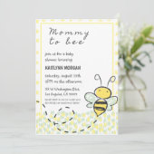 ハチベビーシャワー招待状男女兼用黄 招待状 (スタンド正面)