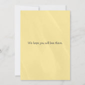 ハチベビーシャワー招待状男女兼用黄 招待状 (裏面)