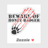 ハチミアナグマに用心 シール (シート)