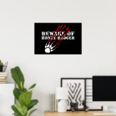 ハチミアナグマに用心 ポスター (ホームオフィス)