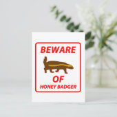ハチミアナグマに用心 ポストカード (スタンド正面)