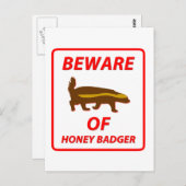 ハチミアナグマに用心 ポストカード (正面/裏面)