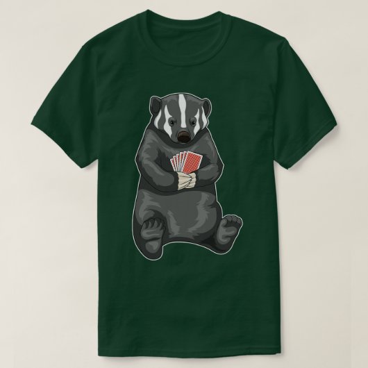 ハチミアナグマのカード Tシャツ (デザイン正面)