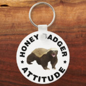 ハチミアナグマの態度 キーホルダー (正面)