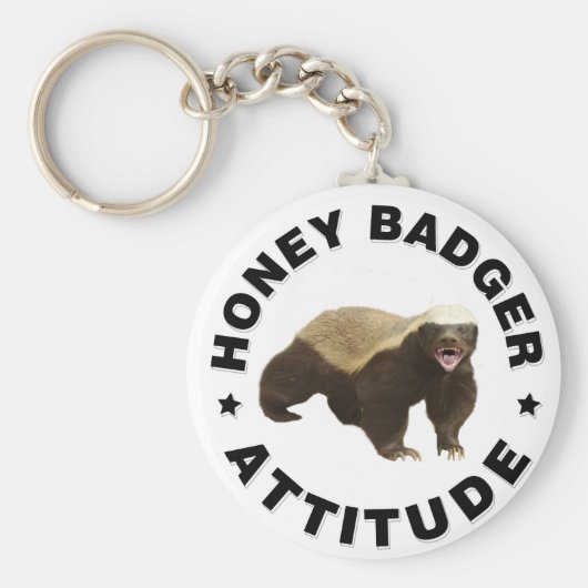 ハチミアナグマの態度 キーホルダー (正面)