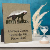 ハチミアナグマ野生動物 フォトプラーク (側面)