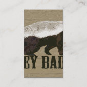 ハチミアナグマ野生動物 名刺 (裏面)