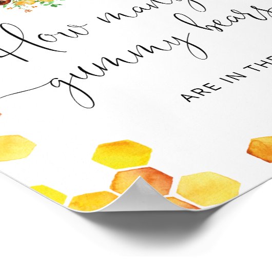 ハチミグマはグミベアの数を推測する ポスター (角)