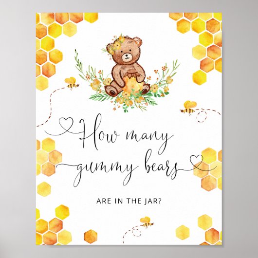 ハチミグマはグミベアの数を推測する ポスター (正面)