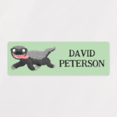 ハチミツおもしろいのハチドリパーソナライズされたマ ラベル (デザイン1)