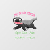 ハチミツおもしろいバジャー漫画イラストレーション ウィンドウサイン (シート)