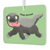 ハチミツおもしろいバジャー漫画イラストレーション カーエアーフレッシュナー (左)