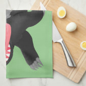 ハチミツおもしろいバジャー漫画イラストレーション キッチンタオル (四つ折り)