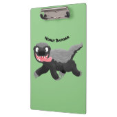 ハチミツおもしろいバジャー漫画イラストレーション クリップボード (左)