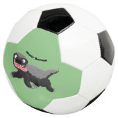 ハチミツおもしろいバジャー漫画イラストレーション サッカーボール (3/4)