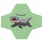 ハチミツおもしろいバジャー漫画イラストレーション サッカーボール (フラット)