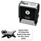 ハチミツおもしろいバジャー漫画イラストレーション セルフインキングスタンプ (インサイチュ)