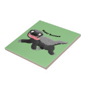 ハチミツおもしろいバジャー漫画イラストレーション タイル (側面)