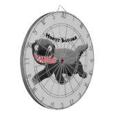 ハチミツおもしろいバジャー漫画イラストレーション ダーツボード (正面左)