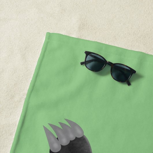 ハチミツおもしろいバジャー漫画イラストレーション ビーチタオル (インサイチュ)