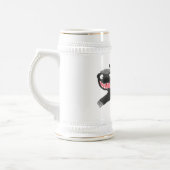 ハチミツおもしろいバジャー漫画イラストレーション ビールジョッキ (左)